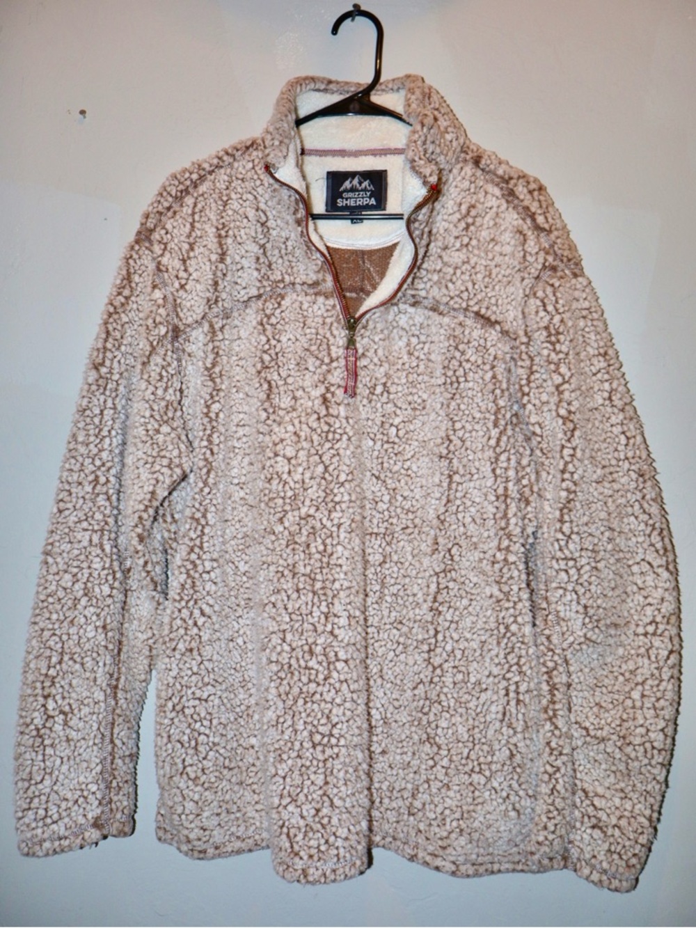 Grizzly Sherpa Quarter-Zip Pullover - Cream